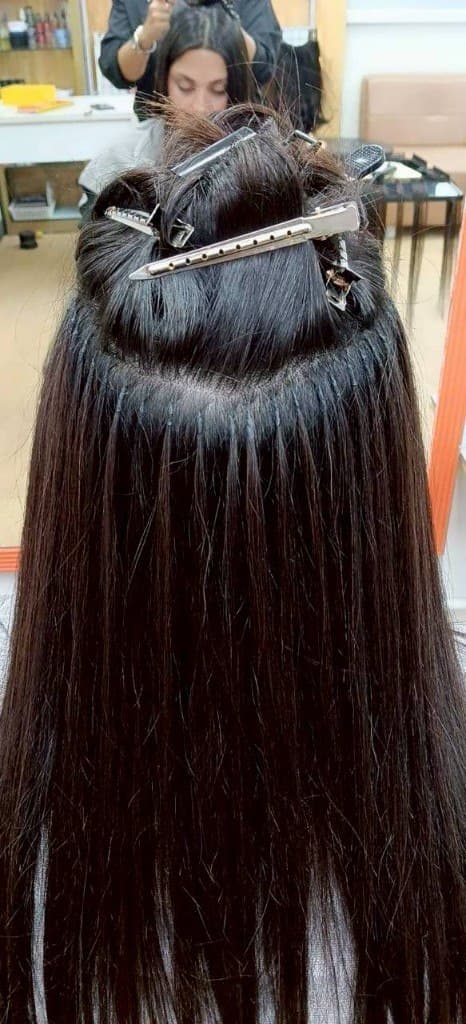 Long sleek black hair smoothing at House of Beauty Phuket
