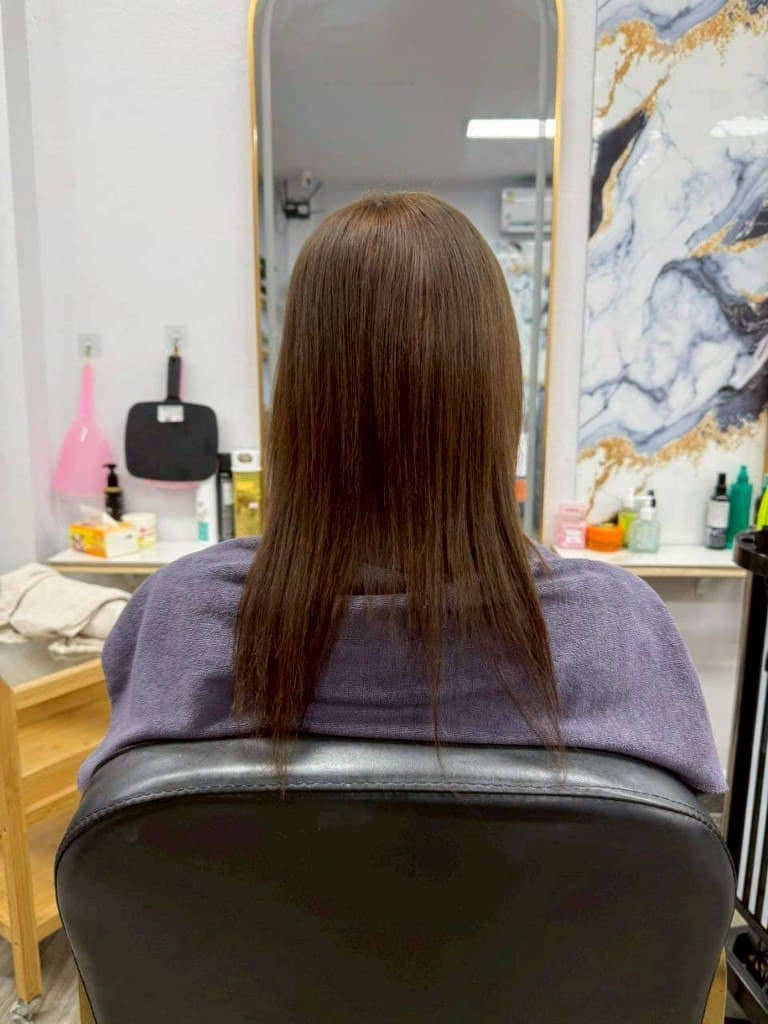 Long braided hair extensions at House of Beauty Phuket