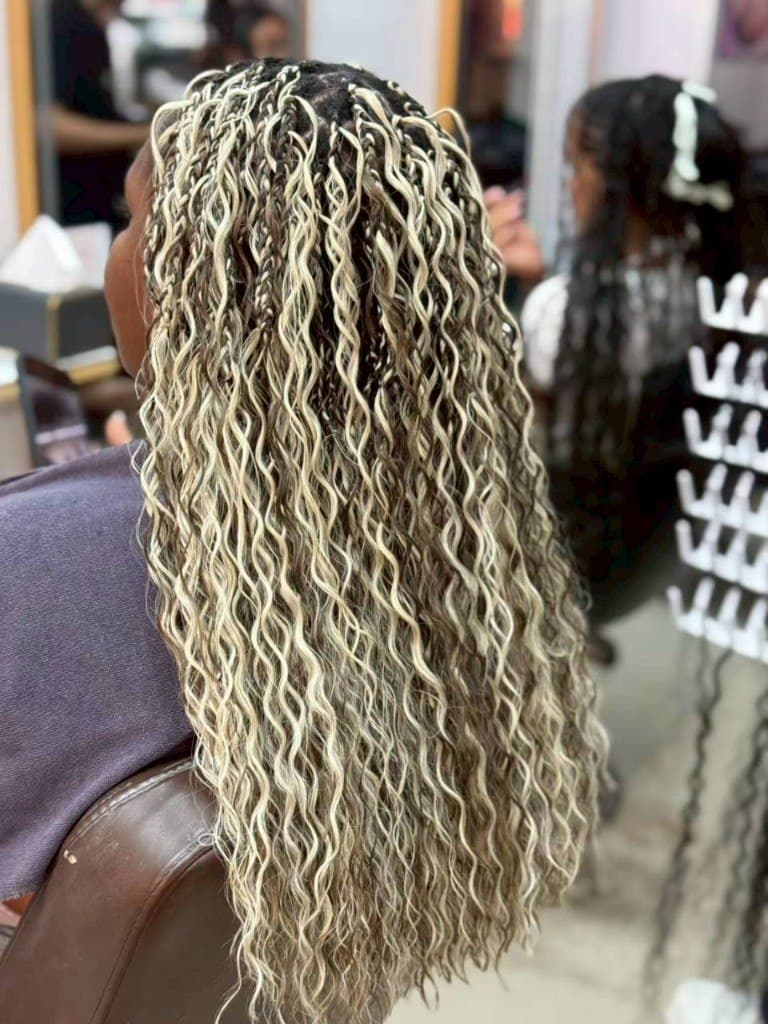Finished hair look at House of Beauty Phuket