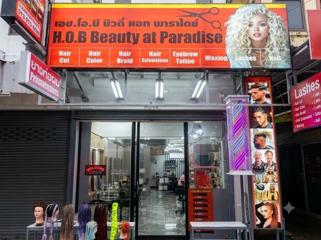 H.O.B Beauty at Paradise salon interior