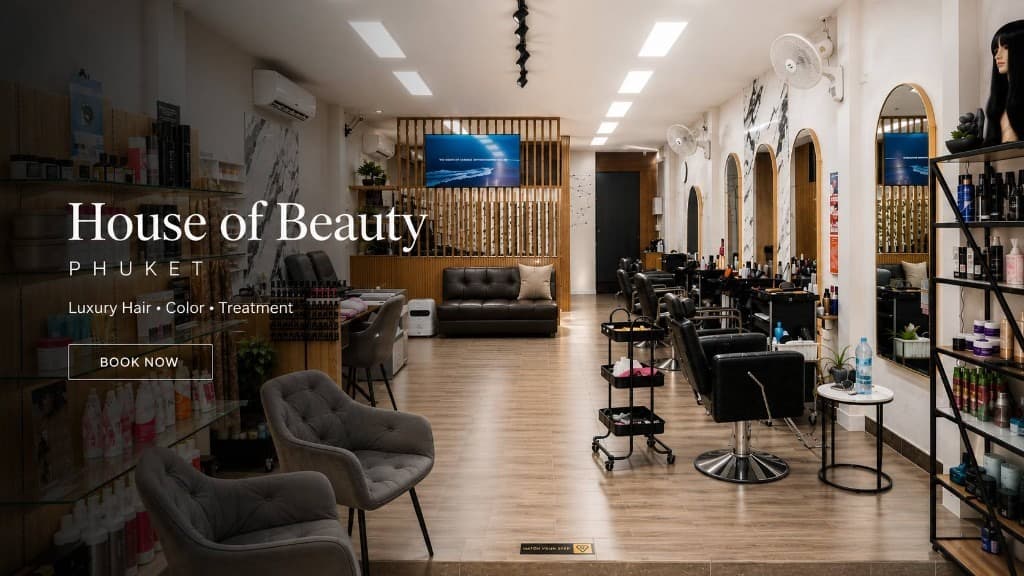 Premium hair styling at House of Beauty Phuket